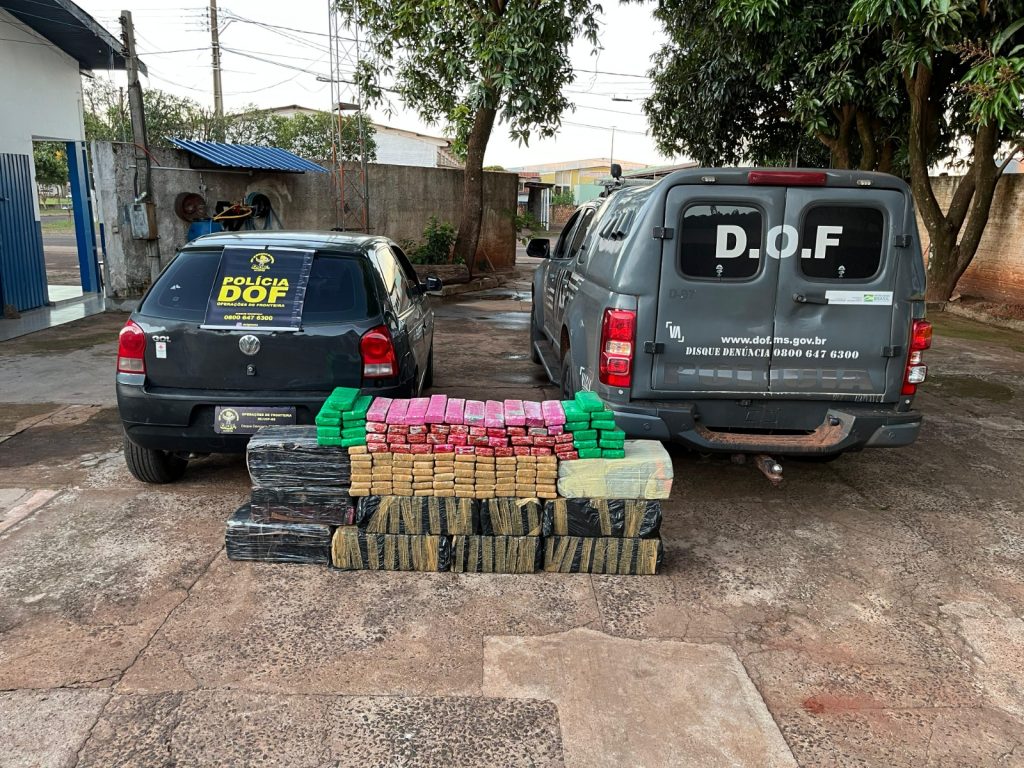 Em Eldorado, DOF apreende veículo com quase 330 quilos de drogas que seguiam para o Paraná Em Eldorado, DOF apreende veículo com quase 330 quilos de drogas que seguiam para o Paraná