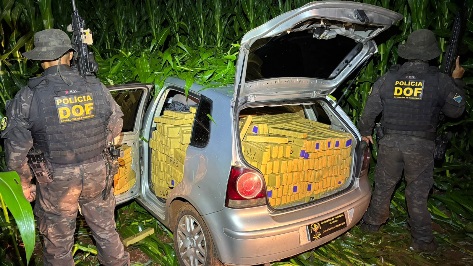 DOF apreende quase uma tonelada de maconha em Maracaju DOF apreende quase uma tonelada de maconha em Maracaju