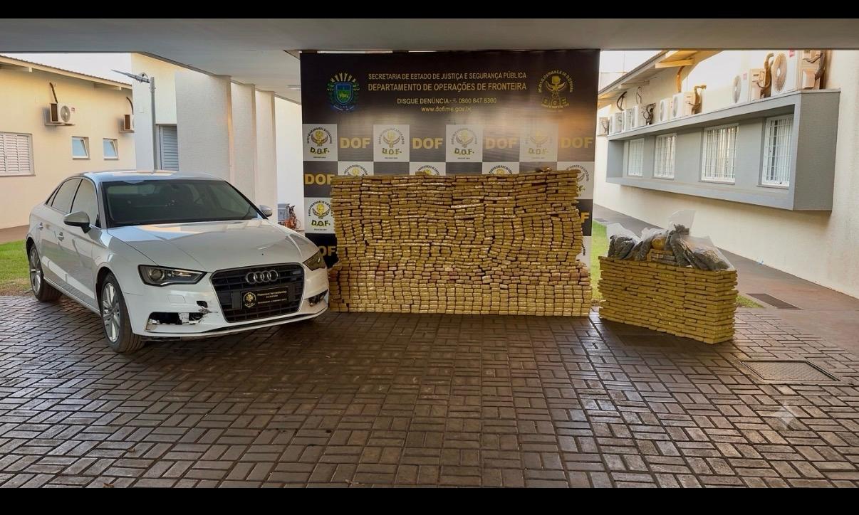 DOF apreende mais de uma tonelada de drogas em Maracaju DOF apreende mais de uma tonelada de drogas em Maracaju