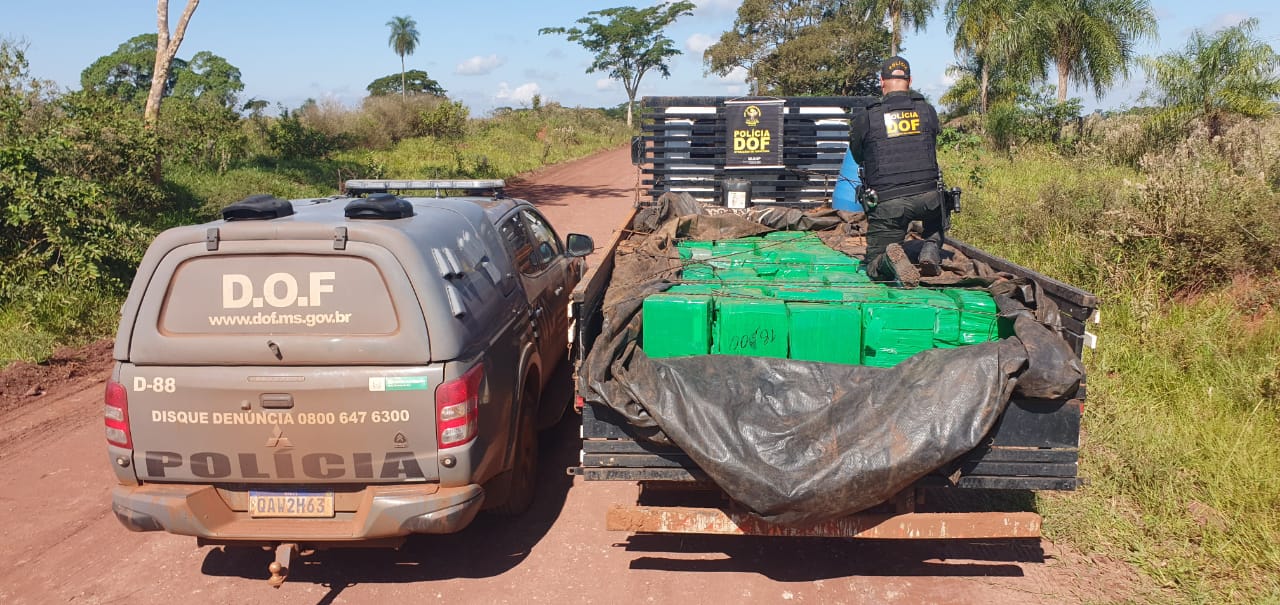 DOF apreende quase duas toneladas de maconha e prende fugitivo da justiça